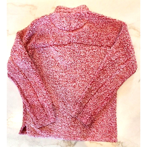 True Grit Frosty Tipped Fuchsia 1/4 Zip Fleece Pullover, Large - Picture 2 of 8